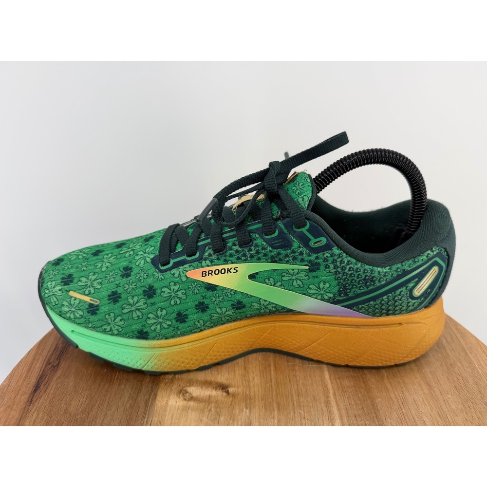 Brooks Ghost 14 Run Lucky St Patricks Day Green Shamrock Shoes Womens 8 B - Picture 8 of 14